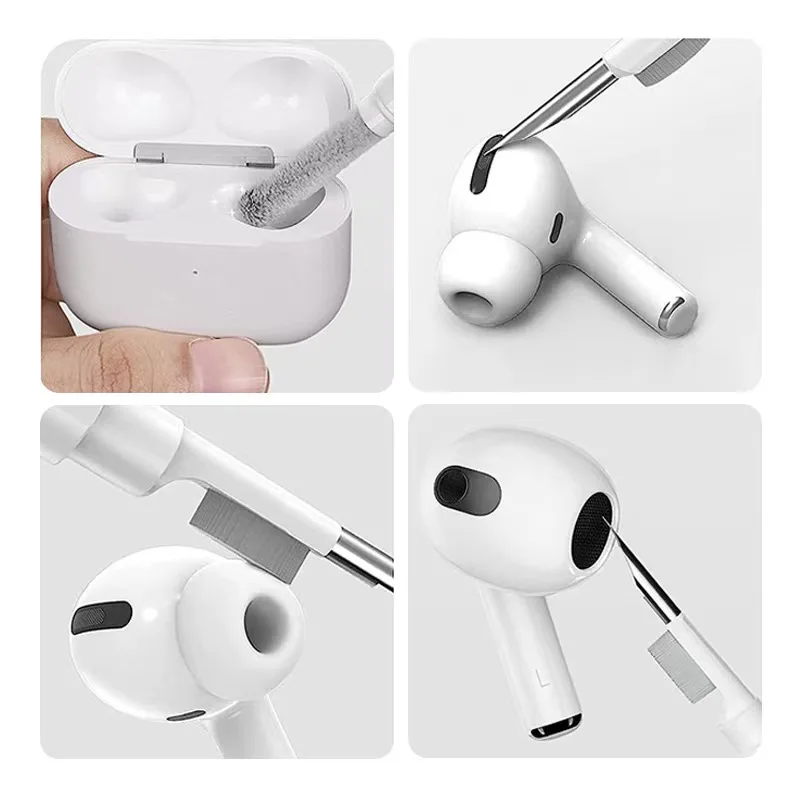 Bluetooth Headphone Cleaning Pen,digital Multi-functional Cleaning Pen,push-pull Telescopic Pen with Portable Dust Removal Brush
