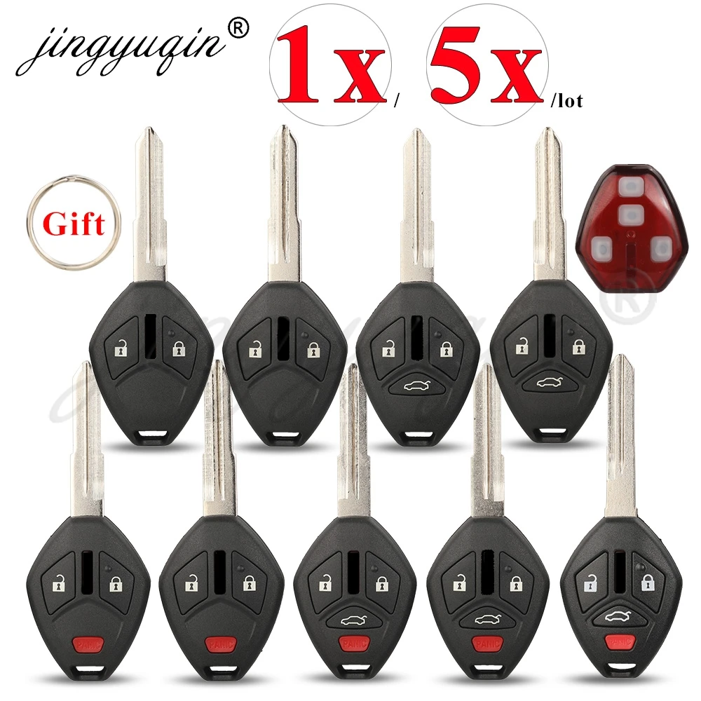 jingyuqin Auto Remote Key Shell Inner Case Fob For Mitsubishi Lancer Outlander Endeavor Galant 2/3/4BTN MIT8/MIT11R Car Style