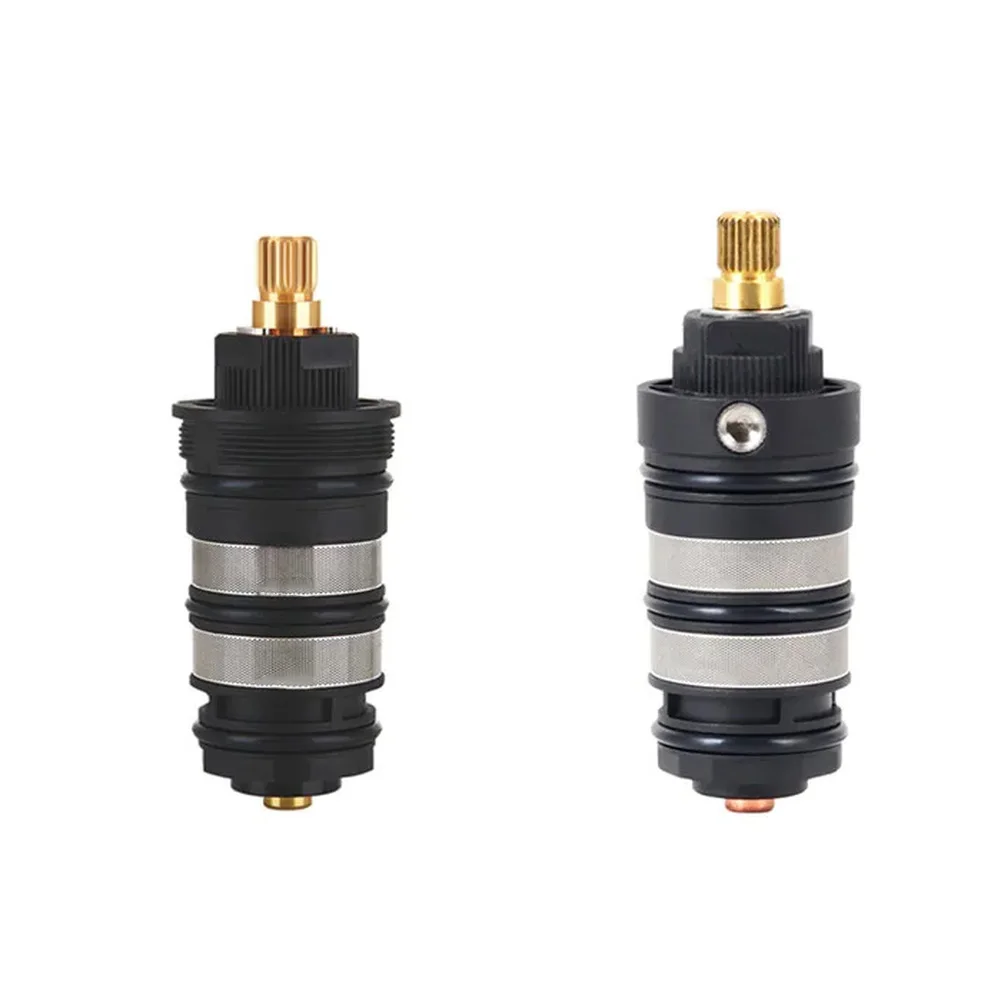 Black Brass Thermostatic Valve Core For Hot And Cold Water Copper And Plastic Shower Mixer Cartridge With Safety Release Button