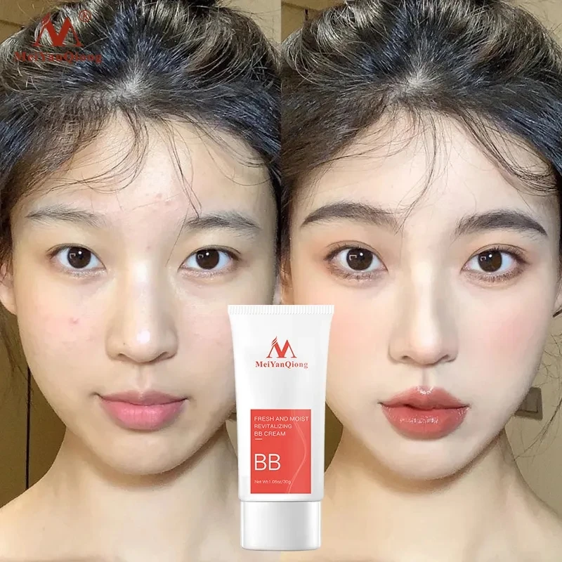 

Mei YanQiong FRESH AND Moist Revitalizing BB Cream Waterproof Makeup Foundation Concealer Facial Whitening Cream Makeup Cosmetic