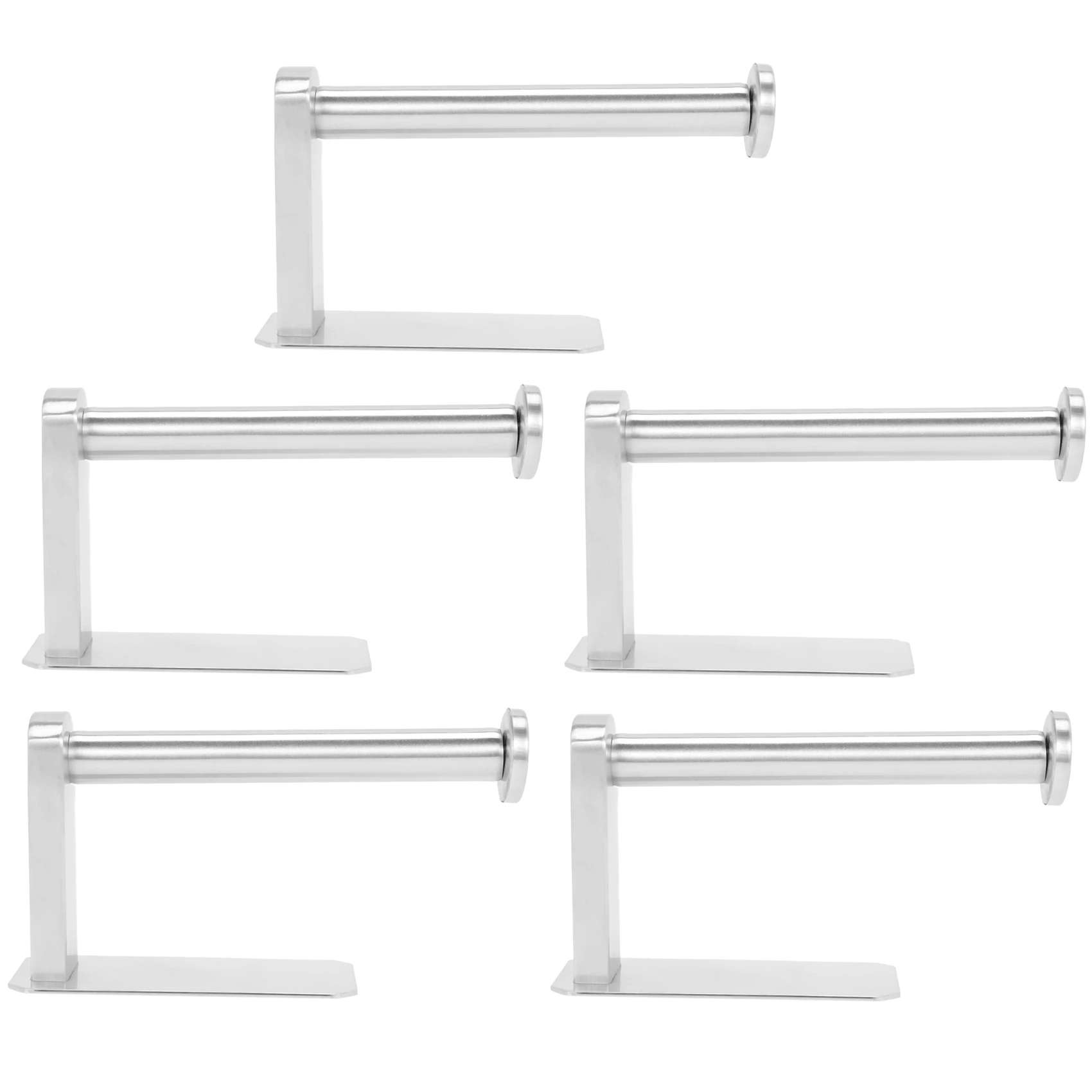 

ABAH-5X Self Adhesive Toilet Paper Holder SUS Stainless Steel No Drilling Bathroom Kitchen Tissue Paper Roll Towel Holder