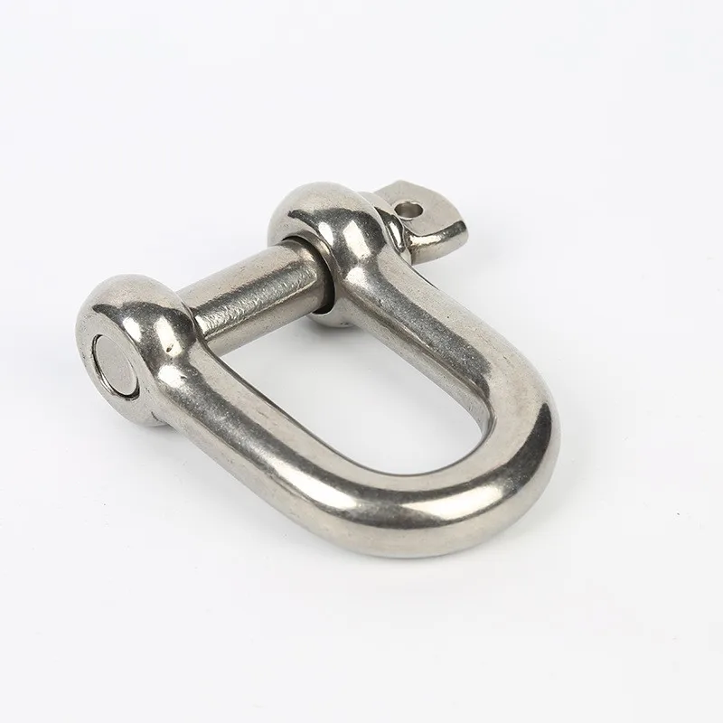 1/2PCS M4/5/6/8/10/12/14 304 Stainless Steel D-type Shackle Bow U-type High-Strength Lifting Ring Buckle Connection Fixed Chain