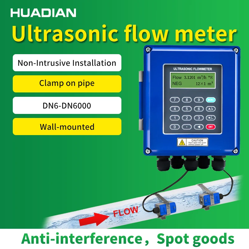 Lorawan بالموجات فوق الصوتية Rs485 dn25 6 بوصة 1 بوصة أنبوب قناة مفتوحة مقياس التدفق المحمول مع CE واي فاي للمياه الصرف الصحي والجلسرين المحيط #1
