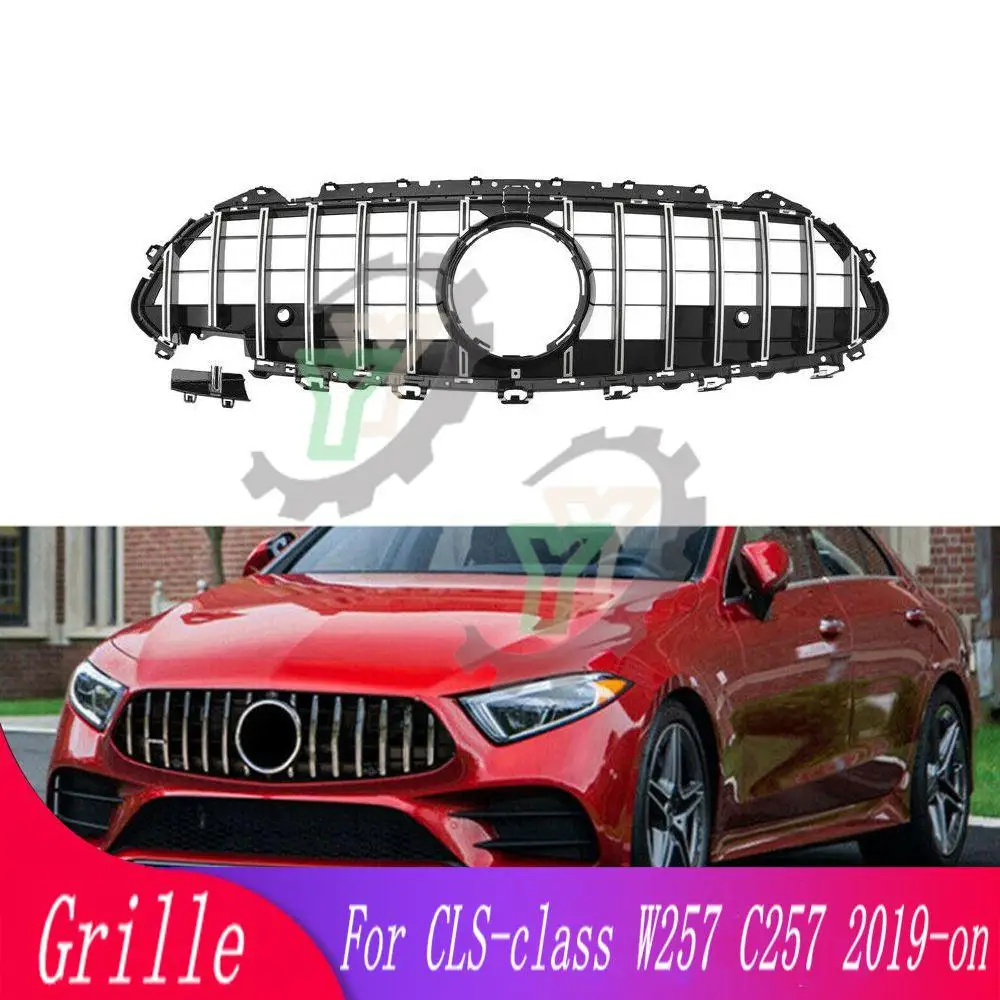 Front Bumper Upper Grille Racing Grill For Mercedes Benz CLS Class C257 W257 CLS300 CLS350 CLS450 CLS53 CLS400 CLS500 2020-2023