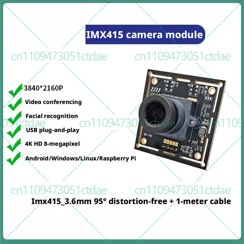 1-2pcs for Universal IMX415 8MP 4K HD USB Camera Module Driver-Free Wide Angle Industrial Vision Camera