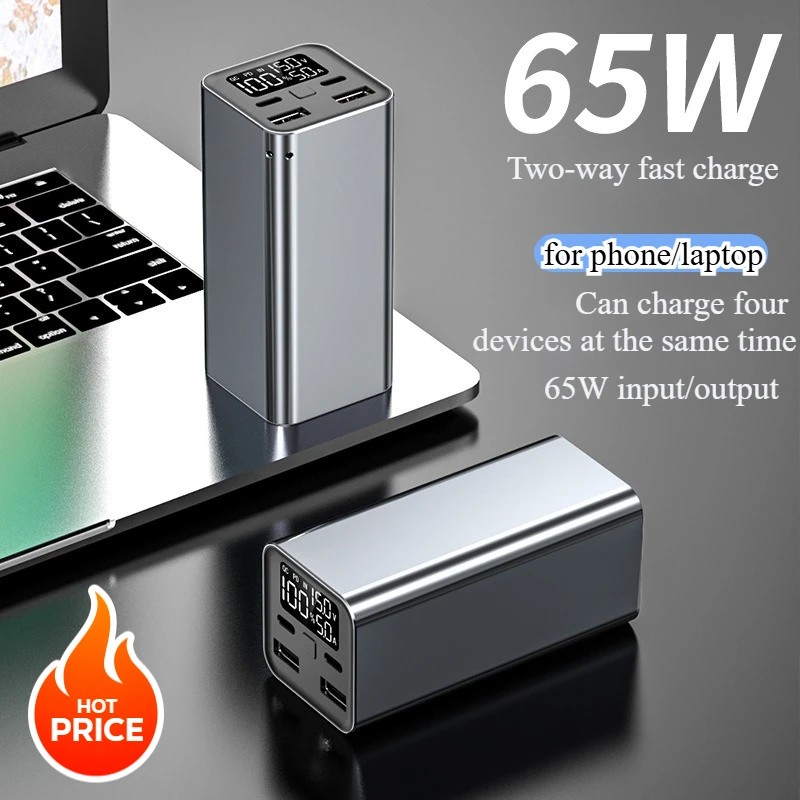 

100W Powerbank 20000mAh Power Bank Fast Charging Portable Charger External Battery for IPhone Xiaomi Laptop Tablet Smartphone