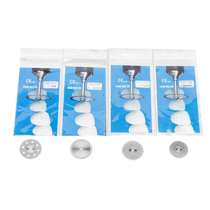 

Набор из 5 ультратонких двухсторонних алмазных дисков для резки фарфора, зуботехнический инструмент