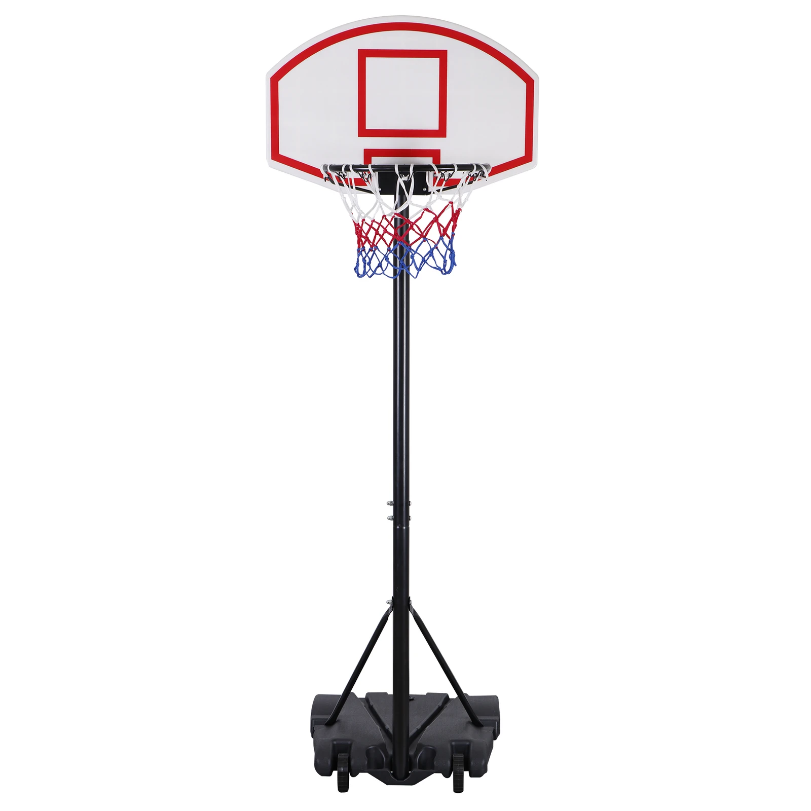 Portable Basketball Hoop Outdoor Goals Backboard System Adjustable Height 5-7 FT