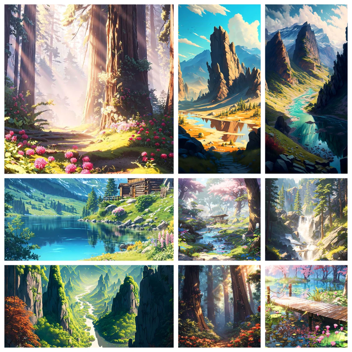 

1000/500 PCS Jigsaw Puzzles Natural Landscape Home Decor Games Landscape Puzzles Educational Toys Birthday Gifts