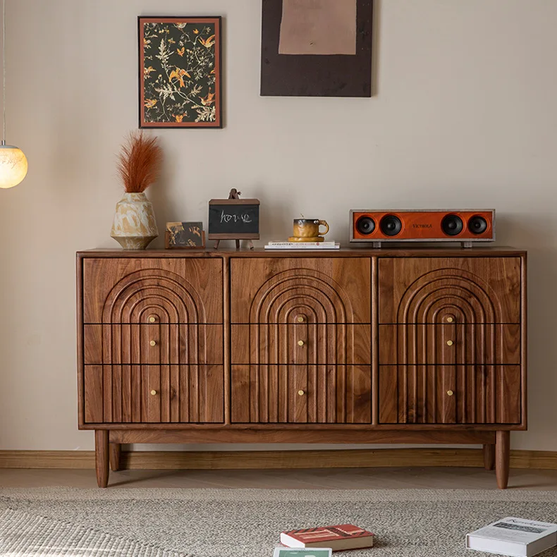 Настраиваемый винтажный прикроватный шкафчик для спальни с девятью грудью