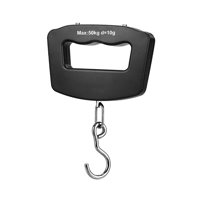 Black Portable Electronic Scale Fishing Scale 50kg Precision Large Handle Electronic Luggage Mouth Precision Large