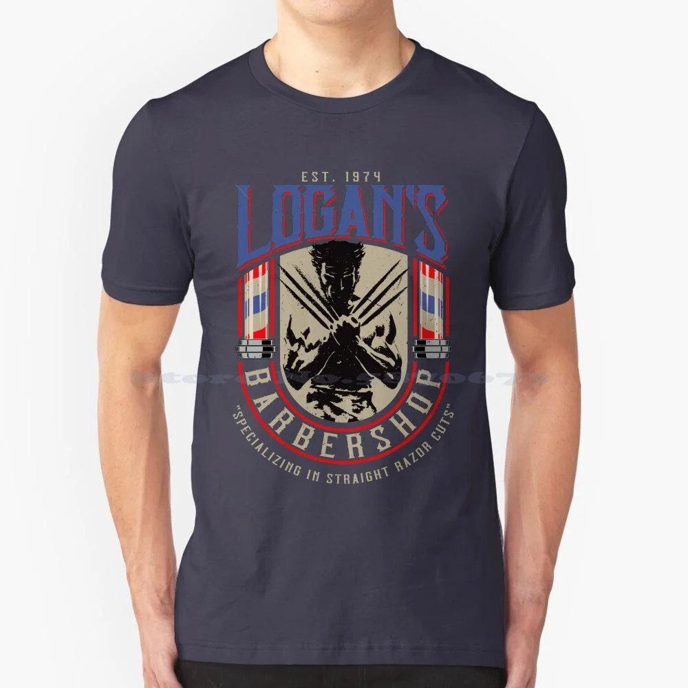 Logan'S Barbershop T Shirt 100% Cotton Tee Xmen Barbershop Haircut Cool New Popular Recent Top Pick Best Seller Top Seller