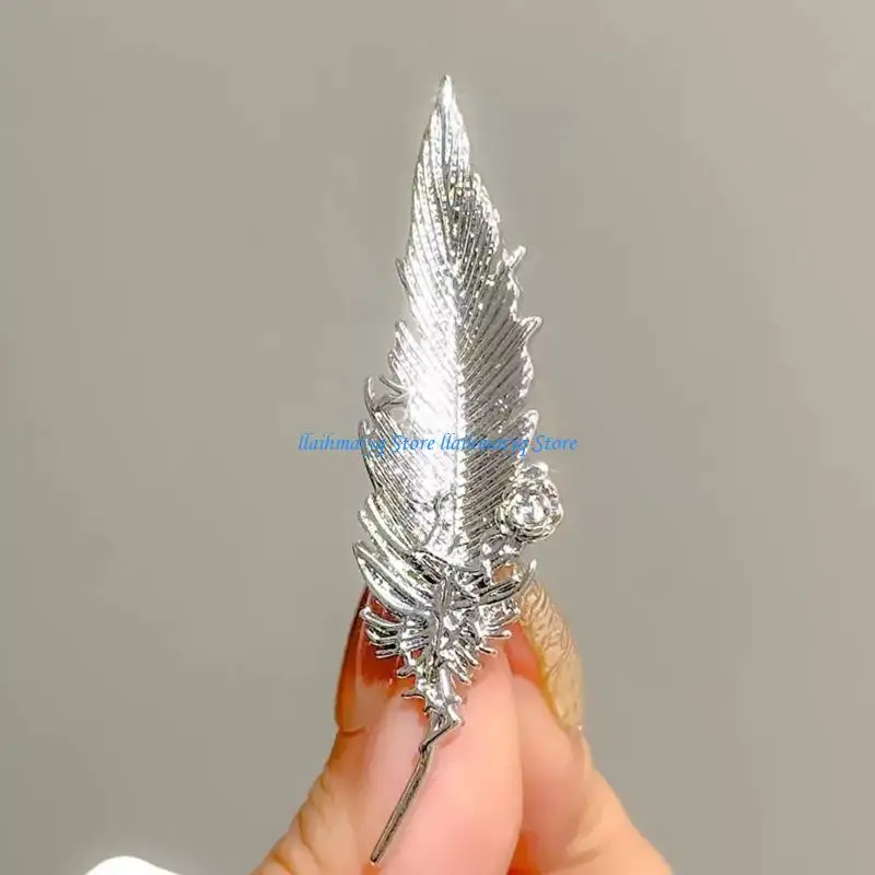 573B Elegant Metal Down Pin Old Encouraged Brooch For Casual Clothing Outfit Decoration