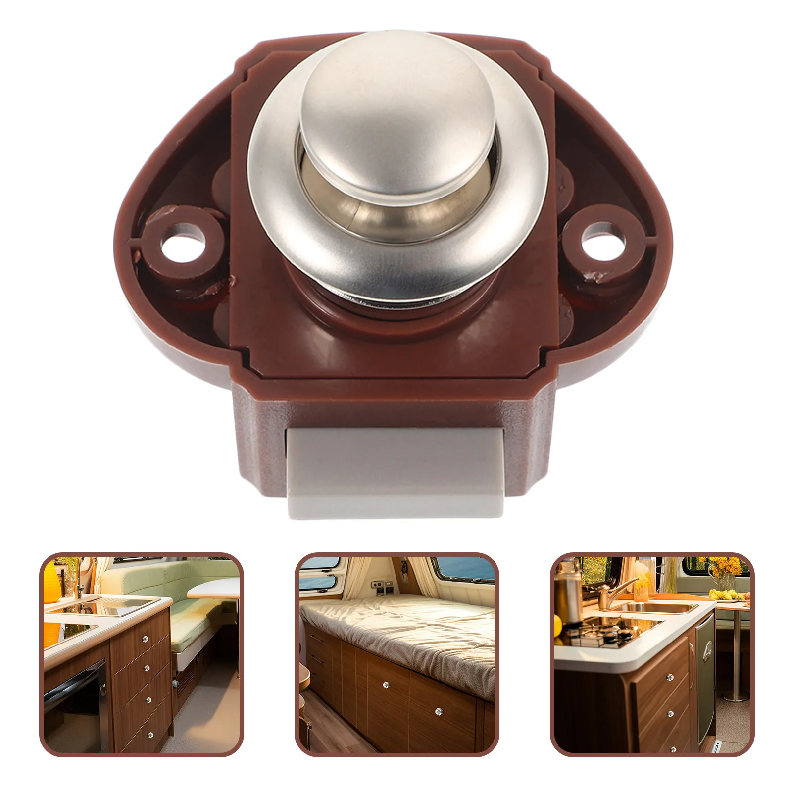 

Rv Lock Zinc Alloy Plastic Push Button Latch Cupboard Door Lock for Camper Motorhome Caravan Cabinet Push Catch