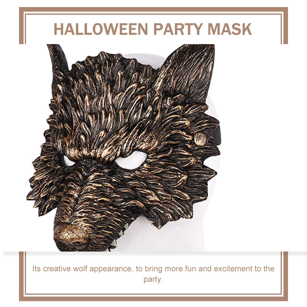 

Creative 3D Wolf Halloween Cosplay Animal Durable Plastic Mask For Party Carnival Masquerade Costume Accessory Funny Decorative