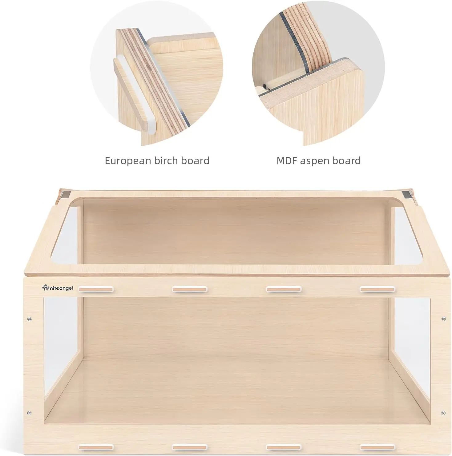 กรงหนูแฮมสเตอร์ Vista w/ เปิดเฉียงกรง-MDF แอสเพน kandang hewan ขนาดเล็กสำหรับหนูแฮมสเตอร์แคระซีเรียหนู