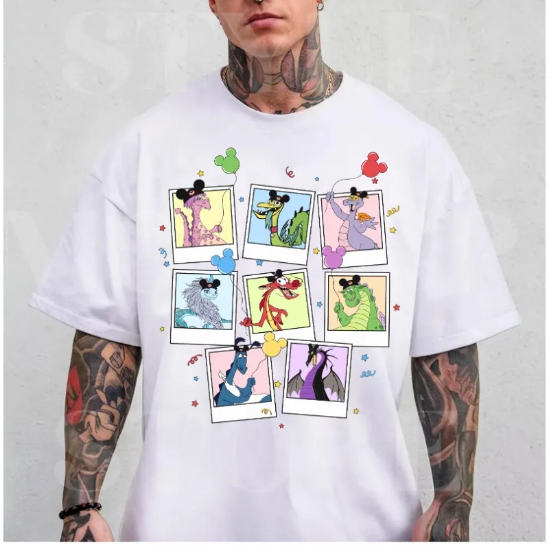 قميص بالون عيد ميلاد شخصيات تنين ديزني، قميص بالون حفلة ديزني إليوت مدام ميم موشو مالفيسنت #5