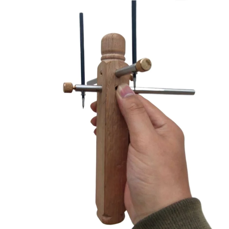 For Hardwood Leaflet Green Decoration Scriber Stainless Steel Double Rod Scribing Tool