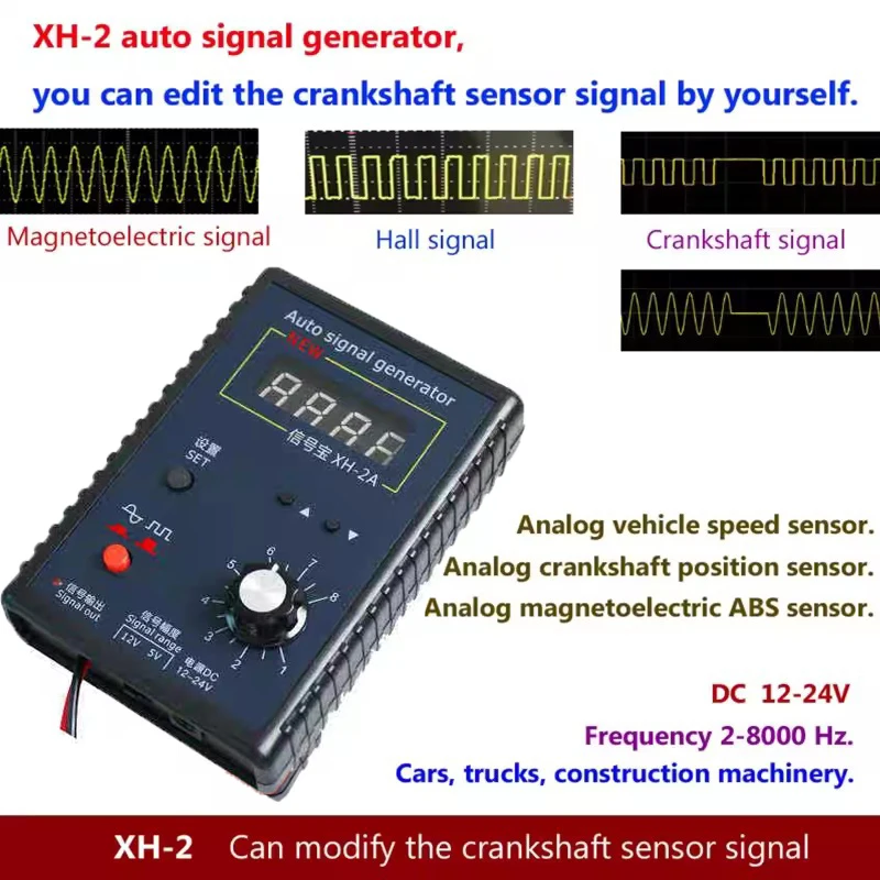 XH-2A Portable Car Repairing Tool Hall Sensor Vehicle Signal Generator Stopwatch Auto Crankshaft Position Simulator 2Hz To 8KHz image 5