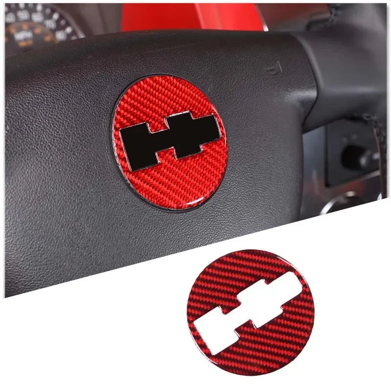 

Soft Carbon Fiber Car Steering Wheel Logo Circle Trim For Hummer H3 2005-2009
