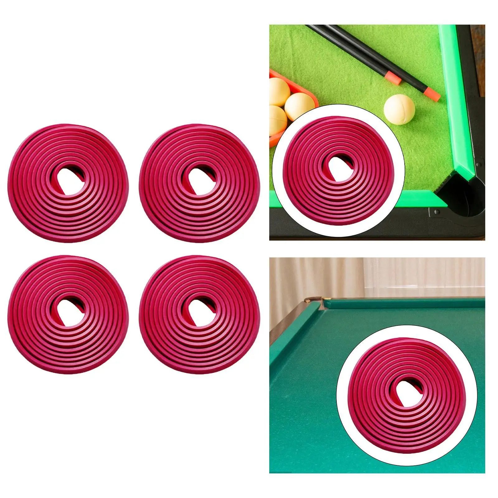 1 Roll Pool Table Bumpers Rubber Bumpers 10M Long Decorative DIY Supplies Repair