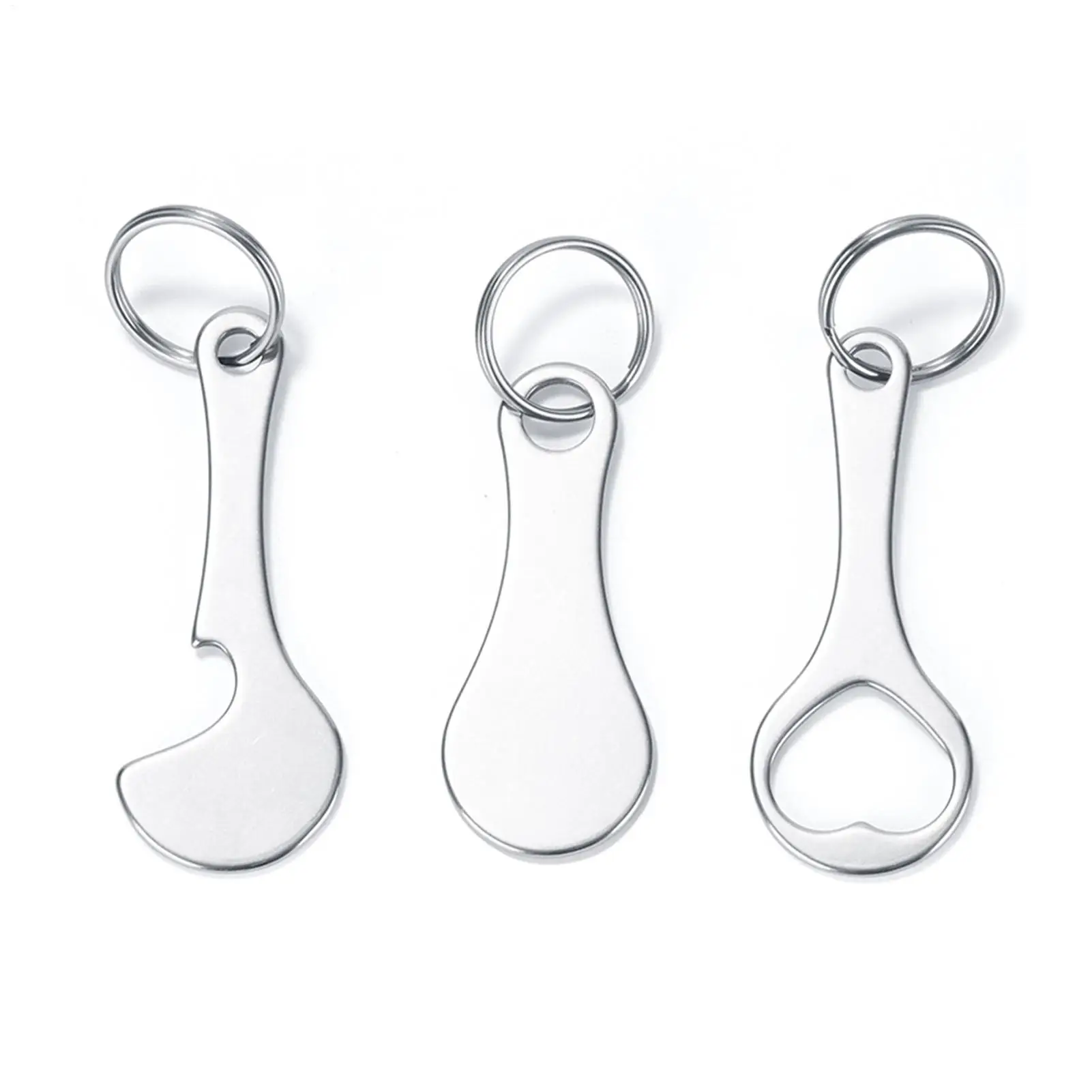 Porte-clés de chariot de courses, porte-clés de voiture Anti-perte avec ouvre-bouteille en acier inoxydable, jetons de chariot, porte-monnaie