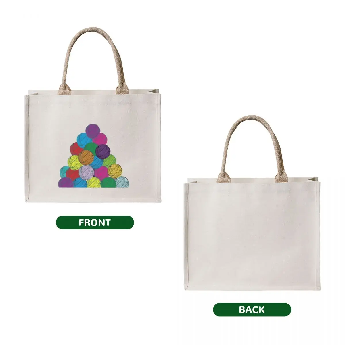 A colourful, joyful pile of yarn/wool for all things knitting, crochet and weaving Tote Bag Canvas stote bag Women's tote bag