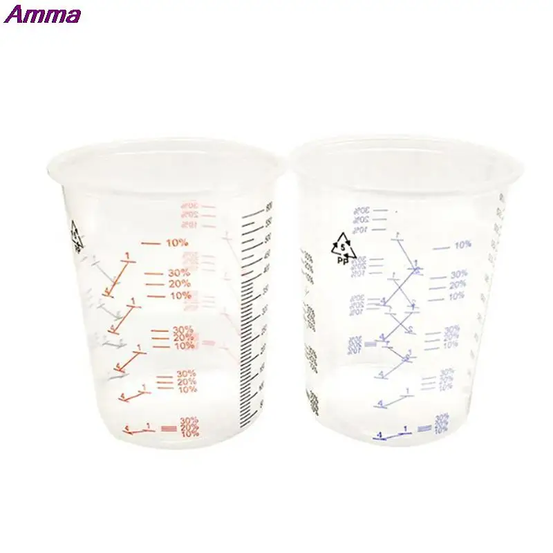 High Quality 10pcs Plastic Paint Mixing Cup 600ml Mixing Pot Paint Mixing Calibration Cup For Precise Mixing Of Paint And Liquid