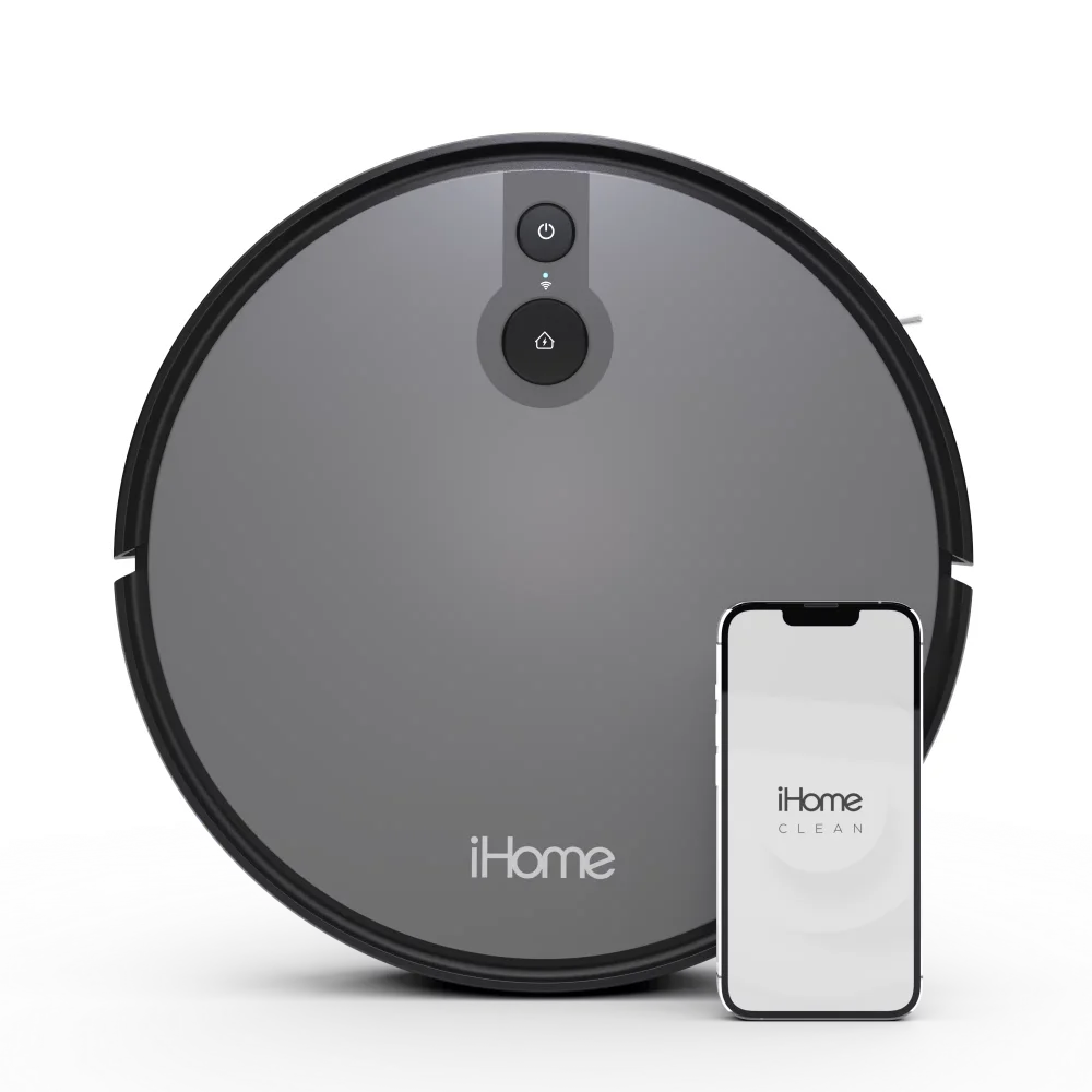 

2023 iHome AutoVac Juno Robot Vacuum with Mapping Technology, 2000pa Strong Suction Power, 100 Minute Runtime, App Connectivity