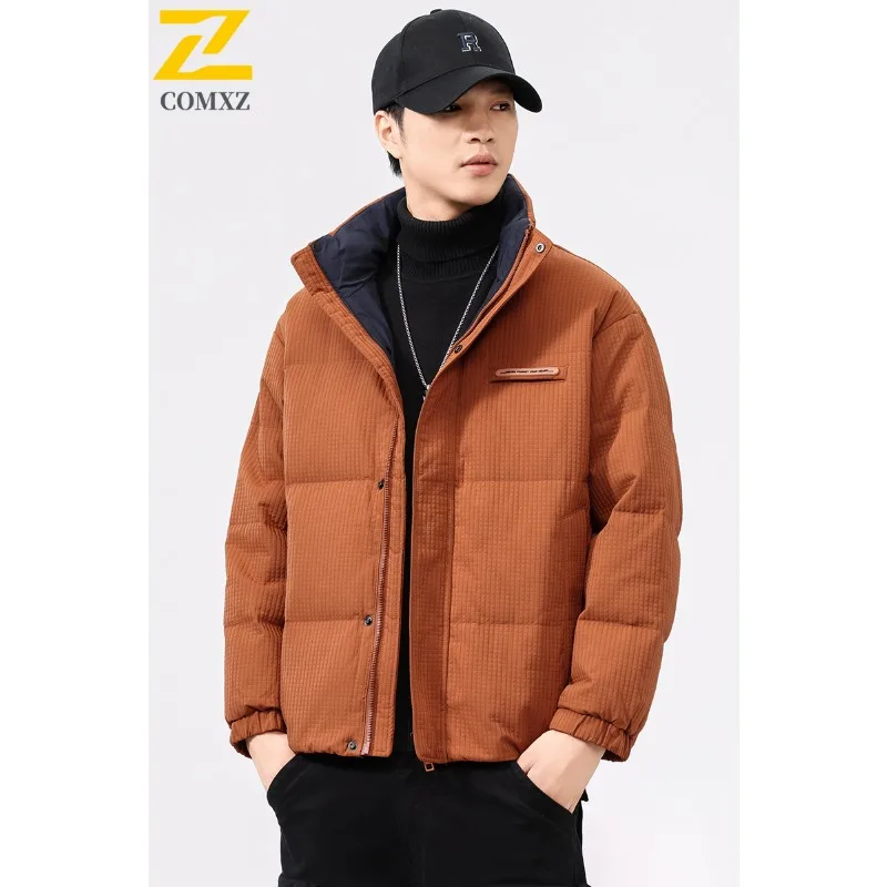 Waterproof Down Jacket Fashionable Korean Style Windproof Skiing Puffer Jacket Street High Quality Winter Jacket Men's Clothing