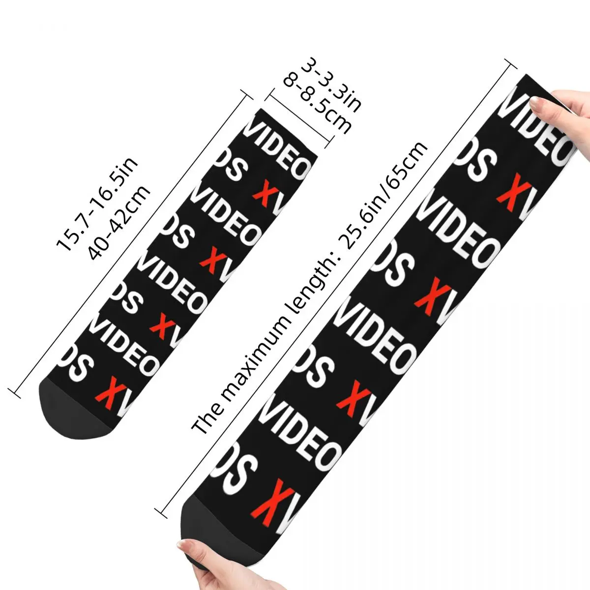 New Male Men Socks Harajuku XVideos Original Logo Sock Polyester Skateboard Women Sock Spring Summer Autumn Winter