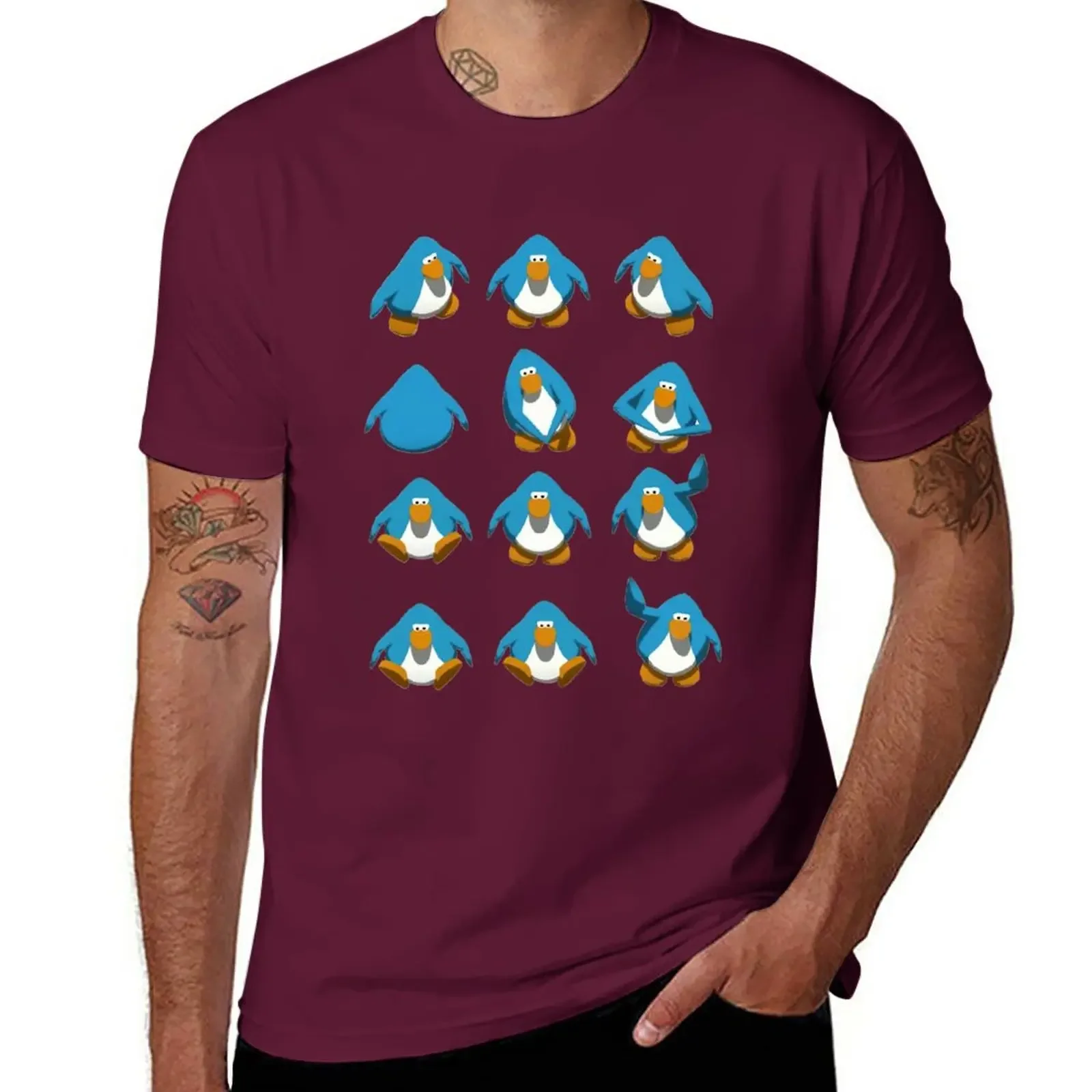 2025 new model harajuku men clothing New Club Penguin Default Dance Classic T-Shirt anime clothes vintage clothes Tee workout sh