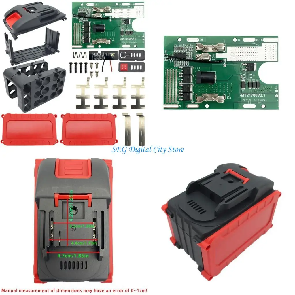 

U75B 15Slot Battery Case Box Including Protections Circuit Board Screw for 21700 LiBatteries Cells Suitable for DIY Assembly