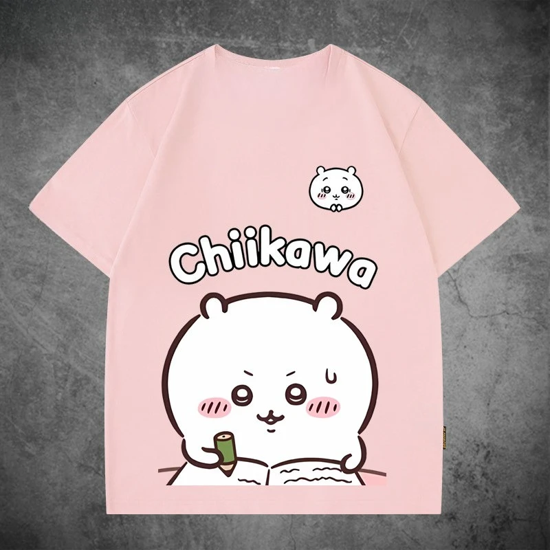 Chiikawa Japanischer Niedlicher Stil Hachiware Usagi Grafik T-Shirt Unisex Trendy Lässig Locker Sommer Kurzarm Streetwear Alltags-Oberteil – Detail 3