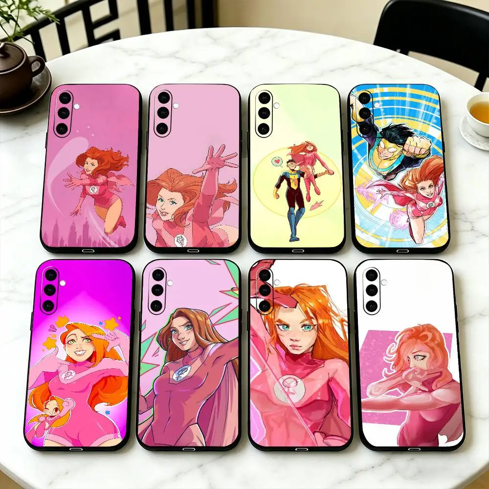 Cartoon i-Invincible Atom E-Eve   Phone Case For Samsung Galaxy A73,A72,A71,A70,A53,A52,A51,Soft Silicone Black Cover
