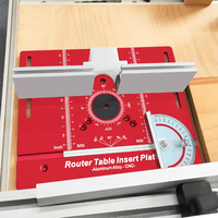 Heavy-Duty Professional C8 Aluminum Router Table Insert Plate with Metric Imperial Angle Template for Woodworking CNC Router