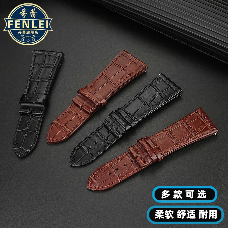 For Frank Muller FM Roman Scale 6002M 6000H Diesel Genuine Leather Strap Men\'s Leather Bracelet Quick Release Watchband 26mm 30