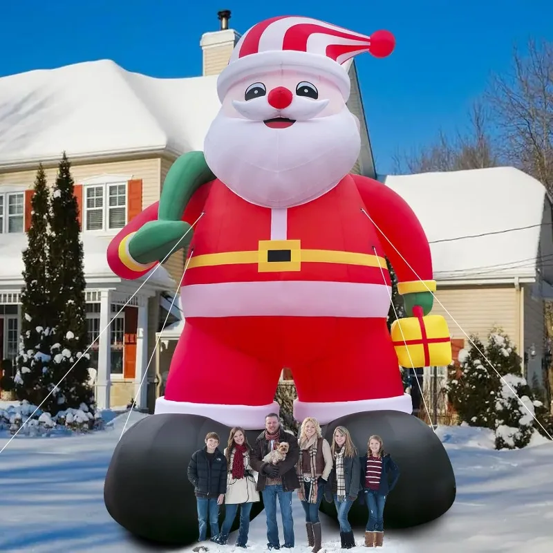 20FT Inflatable Santa Claus Outdoor with LED Lighted, G  Extra Large Christmas Inflatables Decorations Holiday Decor with Blower