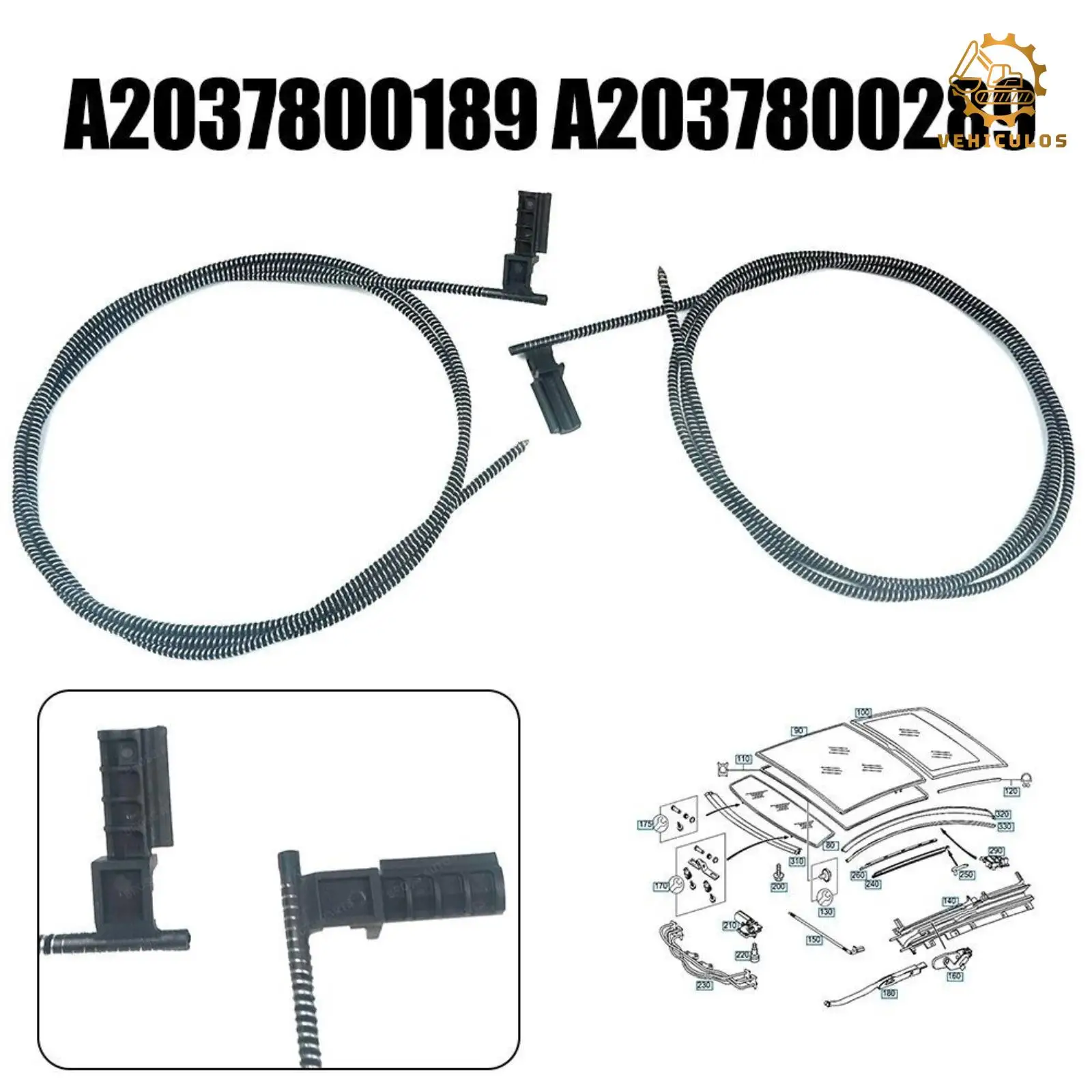 

Для Mercedes Benz C-Class W203 CL203 Coupe Sport передний кабель люка A2037800189 A2037800289 Сменные аксессуары 1 пара