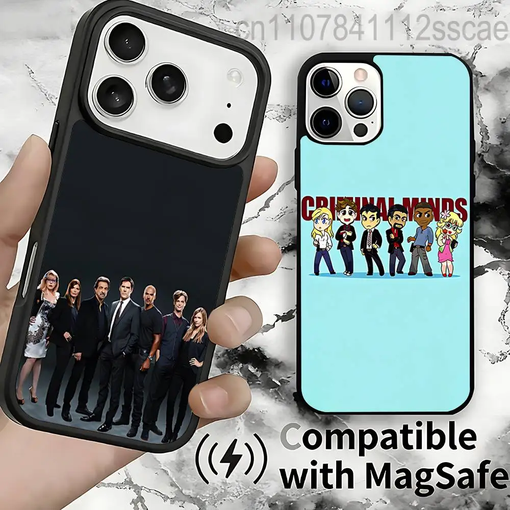 

Чехол для iPhone 17, 16, 15, 14, 13, 12, 11, Pro, Max, Plus, Mini, SE4, SE2 с магнитной беспроводной зарядкой MagSafe, вдохновленный серией "Умы преступников"