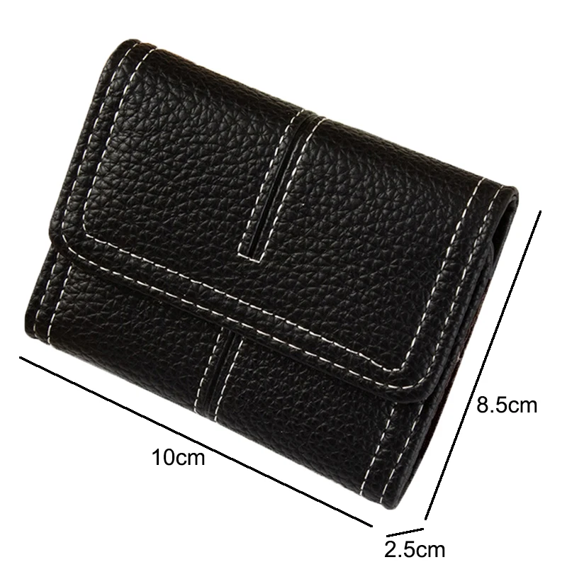 Neue Mini 8 Slots Karte Halter Tasche Einfache Feste Farbe Karteninhaber für Frauen Männer Kredit ID Card Organizer Leder Karteninhaber brieftasche