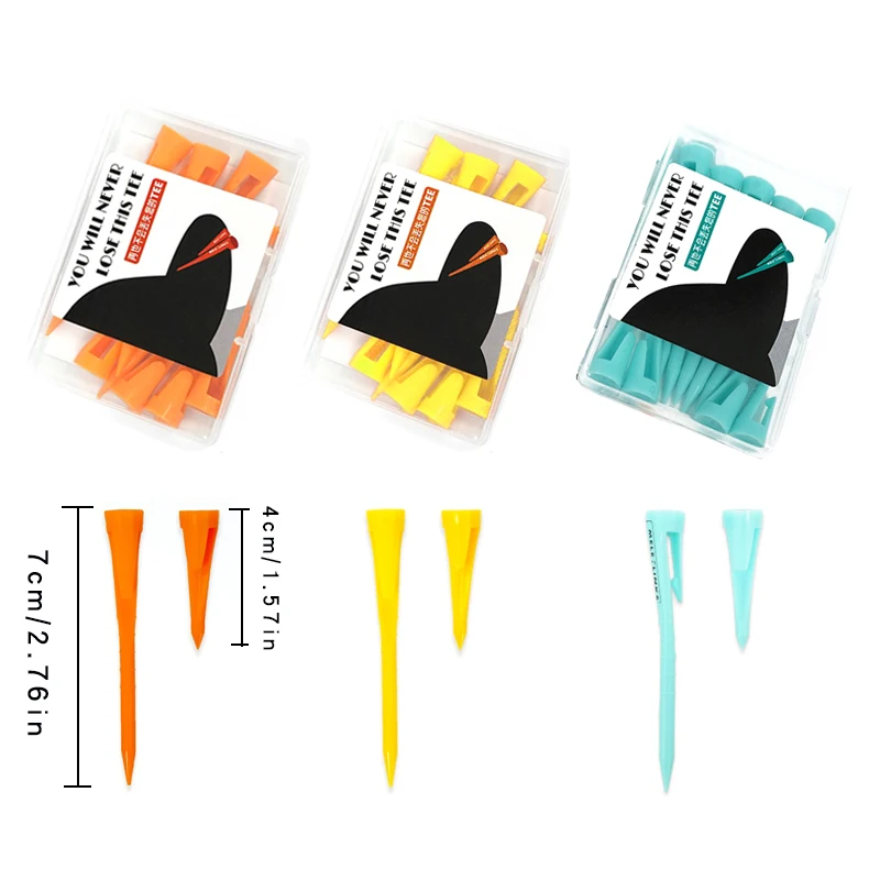 10 قطع من تي شيرتات الجولف بارتفاع قابل للتعديل بحجم صغير ومشبك محمول سميك للغاية من البلاستيك حامل تي شيرت للجولف ملحقات لاعبي الجولف في الهواء الطلق