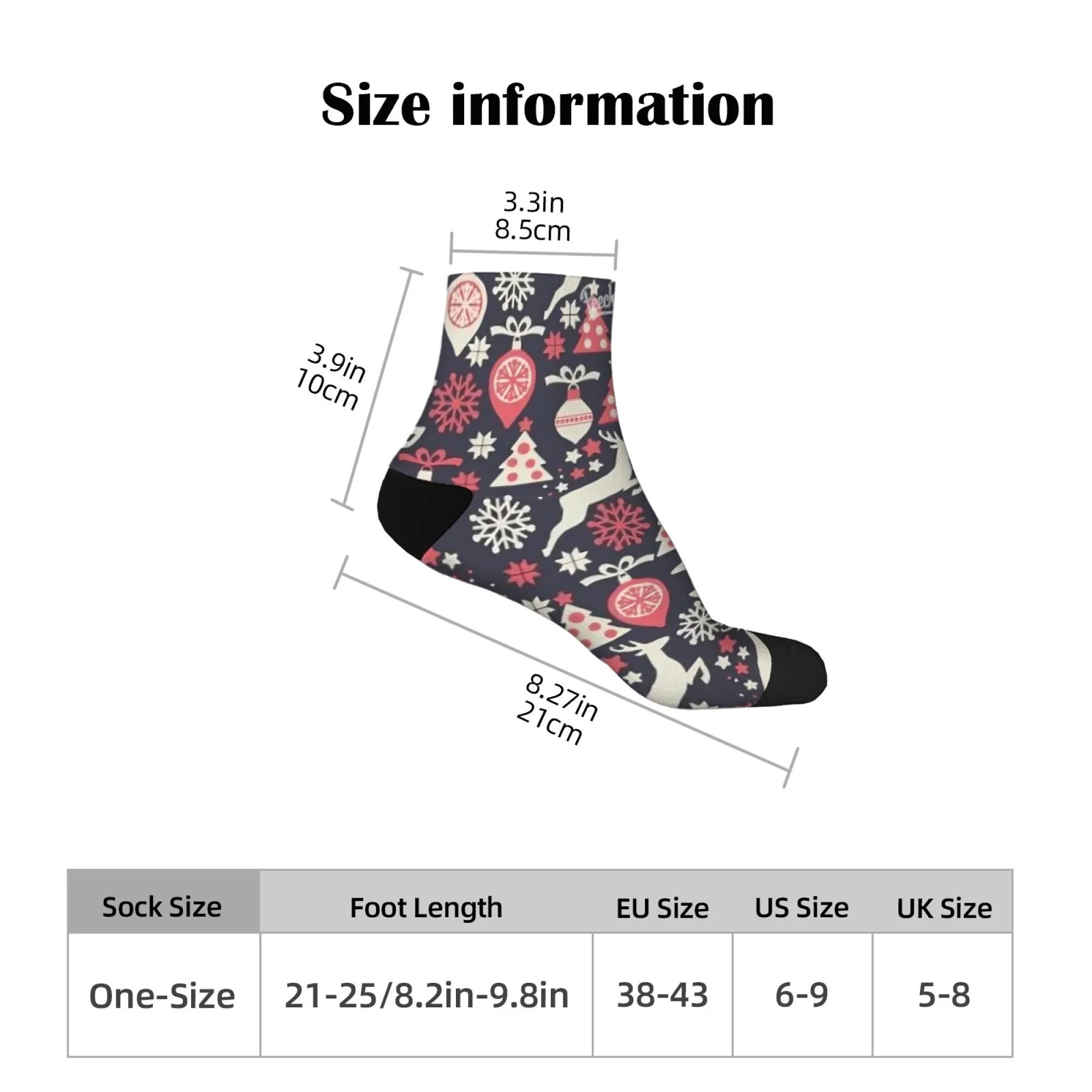 إلك عيد الميلاد موضوع الجوارب عناصر صناديق هدايا عيد الميلاد الرجال الجوارب القصيرة الجدة الجوارب الهيب هوب عارضة المتناثرة نمط هدية #2