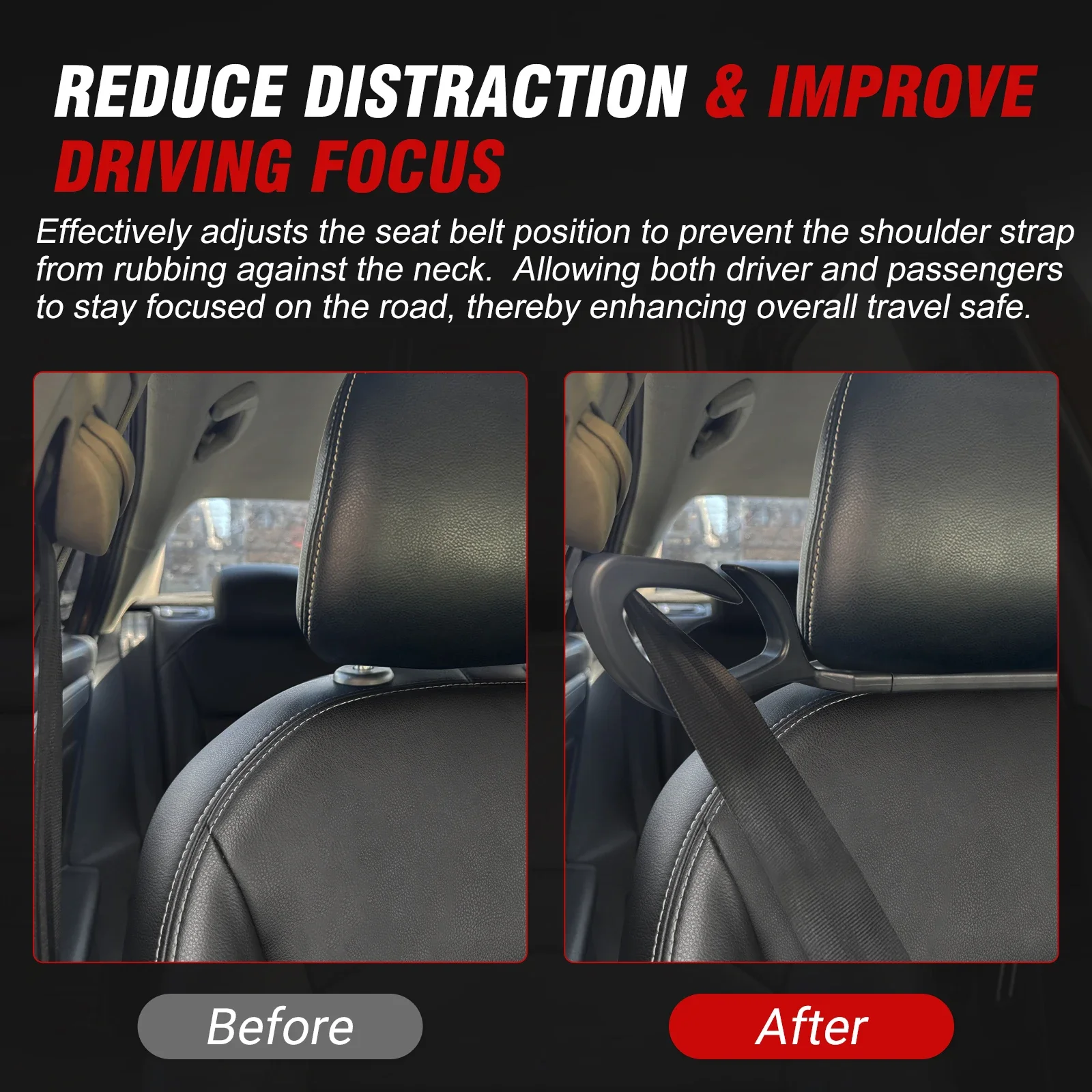 

1 Set of 2-Piece Car Seatbelt Adjusters with Hooks Seatbelt Hooks Car Rear Seat Hooks Vehicle Seat Hooks Car Seatbelt Organizer