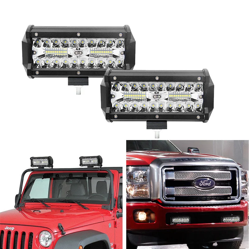 For Truck Driving Offroad Boat Car Tractor 4x4 SUV ATV 12V 24V 72W 144W Light Bar/Work Light Spotlight LED Light Bar