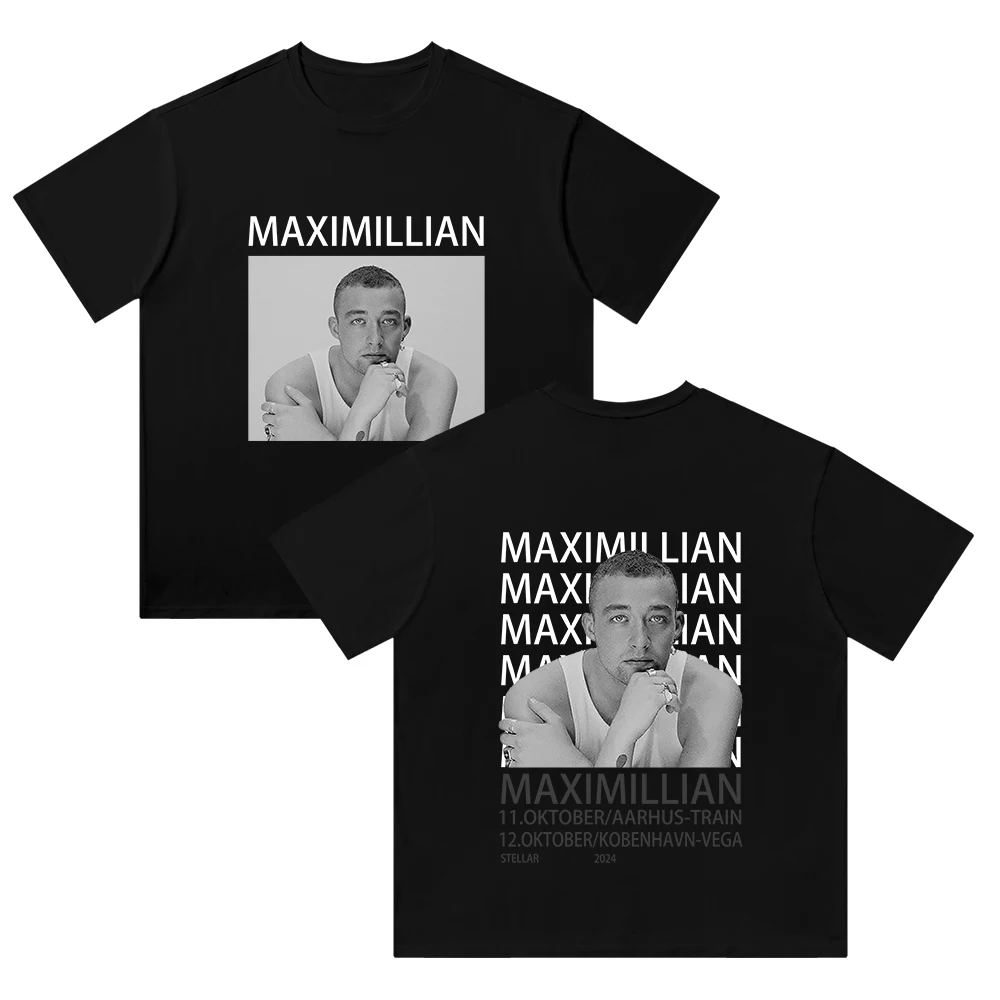 

Maximillian Merch T-Shirt Crewneck Short Sleeve Men/Women Cotton Vintage Wash Tee Style5