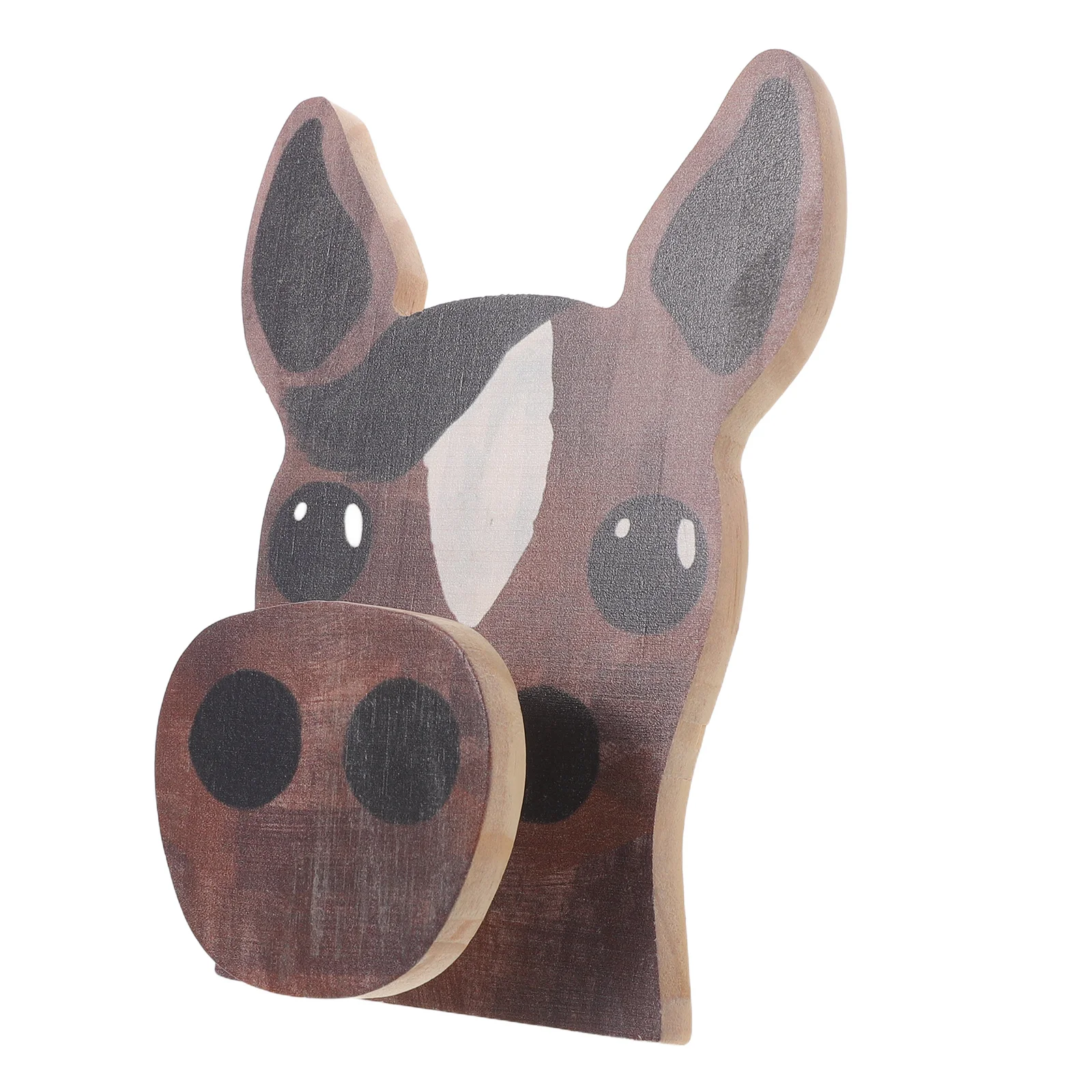 

Wood Animal Eyeglass Holder Brown Horse Sculpture Handmade Wood Carving Decorative Glasses Stand Nightstand Sunglasses Display
