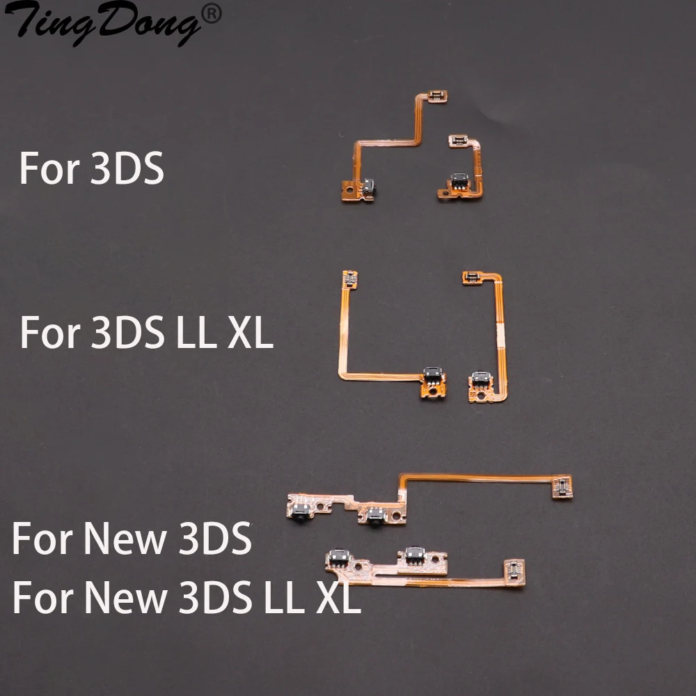 1/3 Peças Botão de Ombro L/R com Cabo Flexível para Reparo de Gatilho Esquerdo/Direito em 3DS, 3DSLL, 3DSXL, New 3DS LL, New 3DS XL