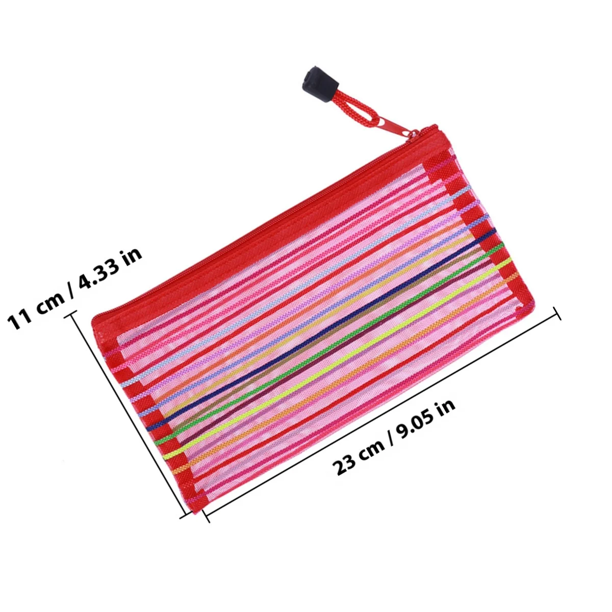 18Pcs Schreibwaren Tasche Bunte Tragbare Mesh Datei Organizer Zipper Dokument Lagerung Büro Schule Liefert Schreibwaren Taschen