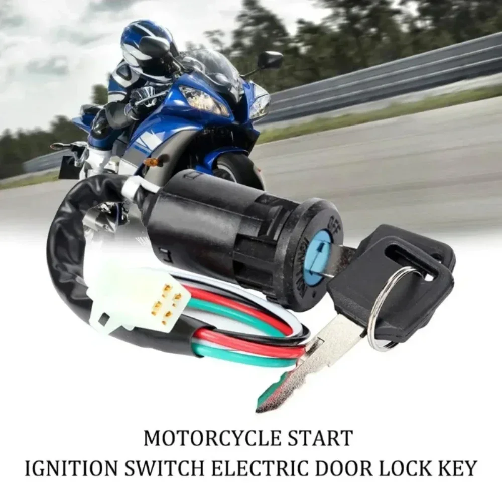 

1pc Universal Motorcycle Motorbike Ignition Switch Key With Wire For ATV Moto Accessories Motorbike Start Switch Door Locks